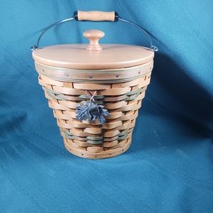 Longaberger Sage Autumn Pail Basket 2002 combo